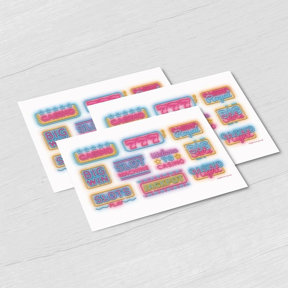 777 네온사인 인스 , 스티커 (17장)