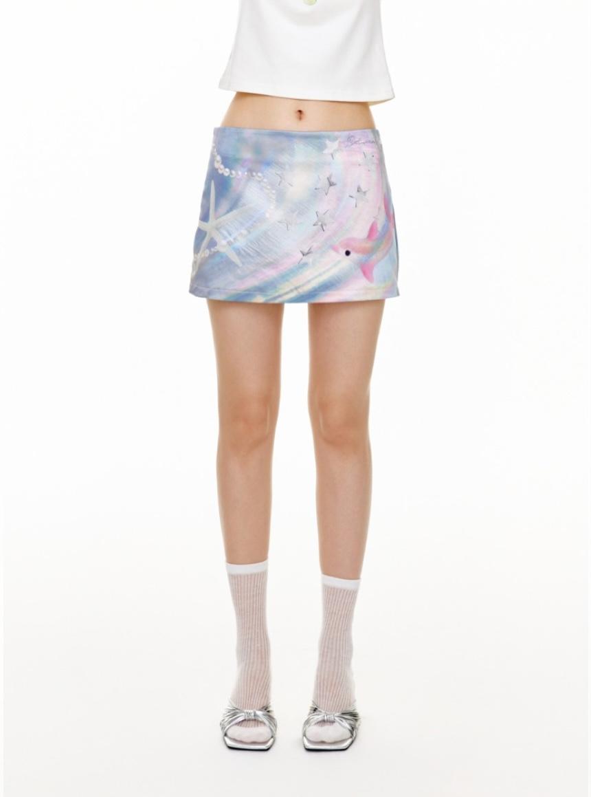 BETWEENAND Dream Core Ocean Slim Low Skirt