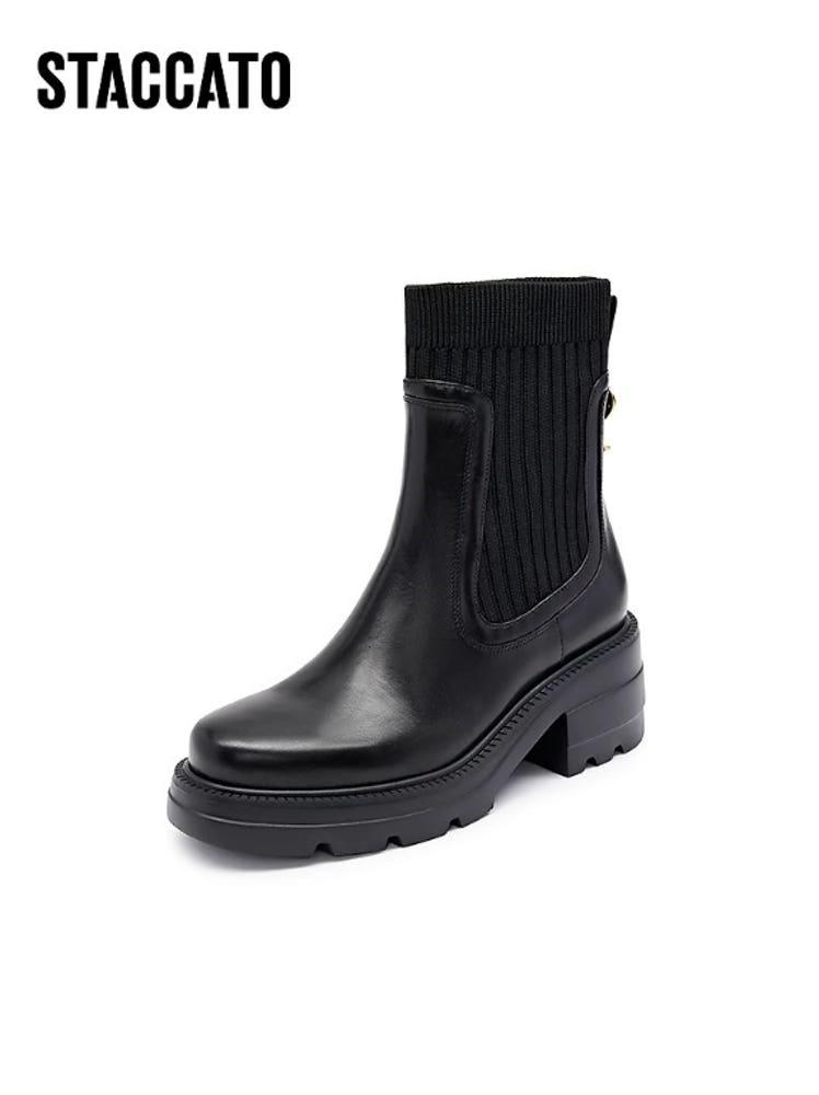 STACCATO 여 통굽 앵클부츠 EEZ20DZ3