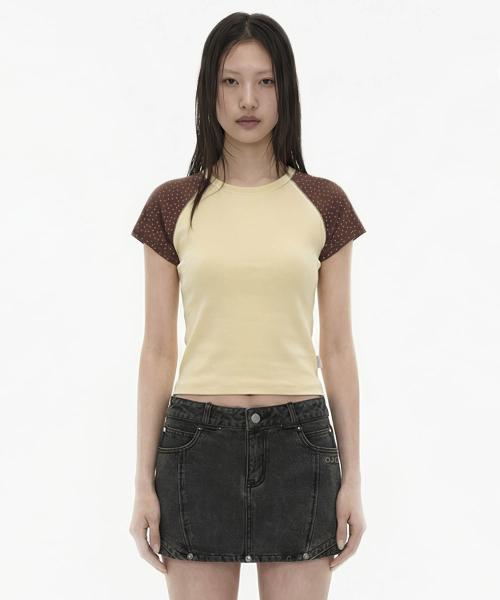 Star raglan T-shirt / Yellow