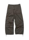 [WOMEN] 2WAY BELTED LAYERED PARACHUTE PANTS_BROWN