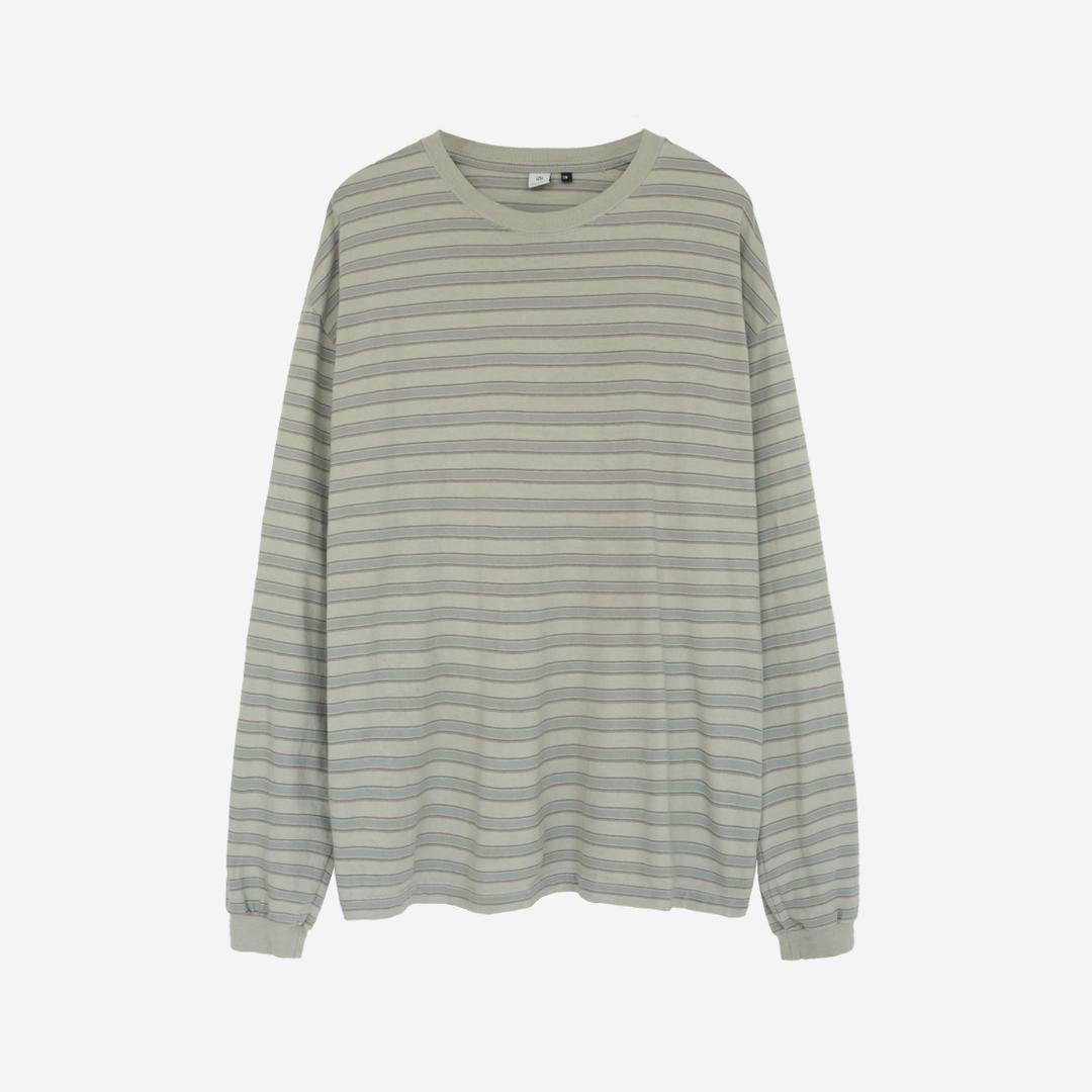 (04.21 PM3:00) striped long sleeve - ecru