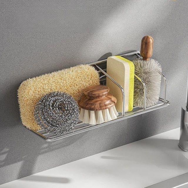 부착형 슬림 수세미 걸이