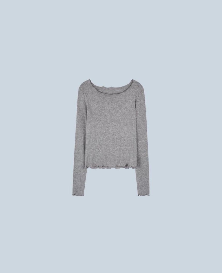 riette 리에뜨 어썸 티셔츠 텐셀 스판 프릴 긴팔 데일리 t