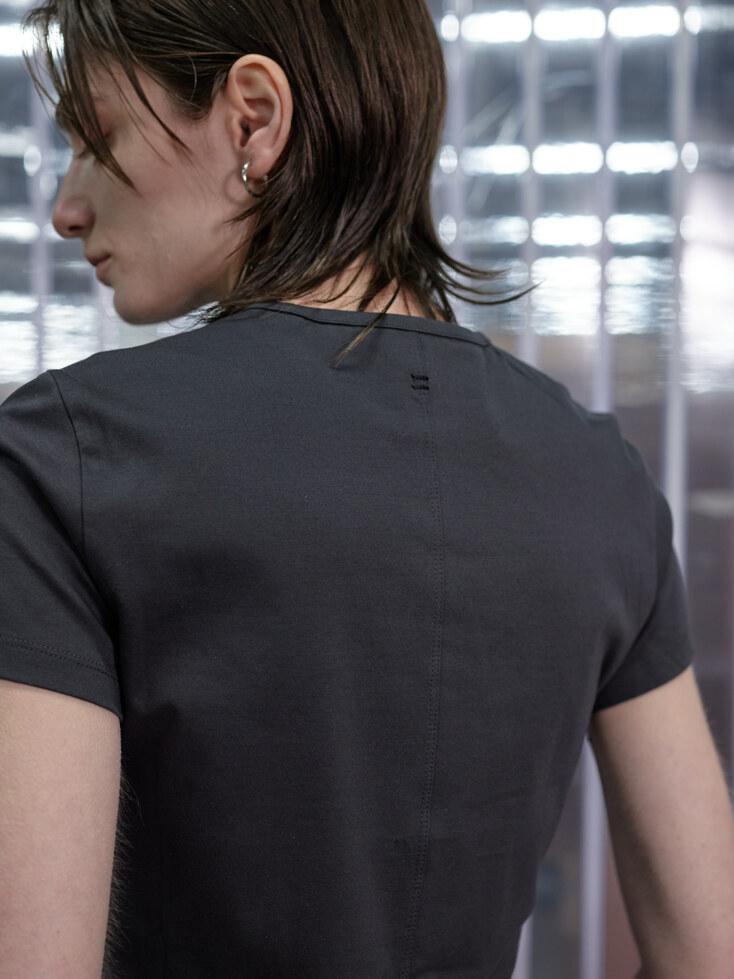 [2차입고, M 예약배송] [JAPANESE FABRIC] The Cotton Baby T-Shirt (Charcoal Grey)