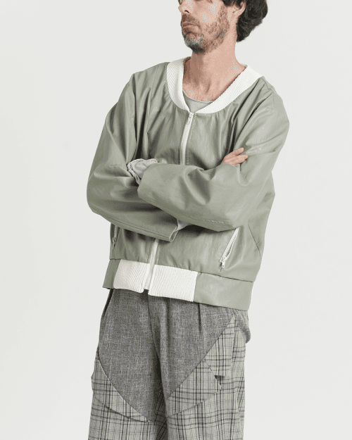 Eco Leather Cardigan