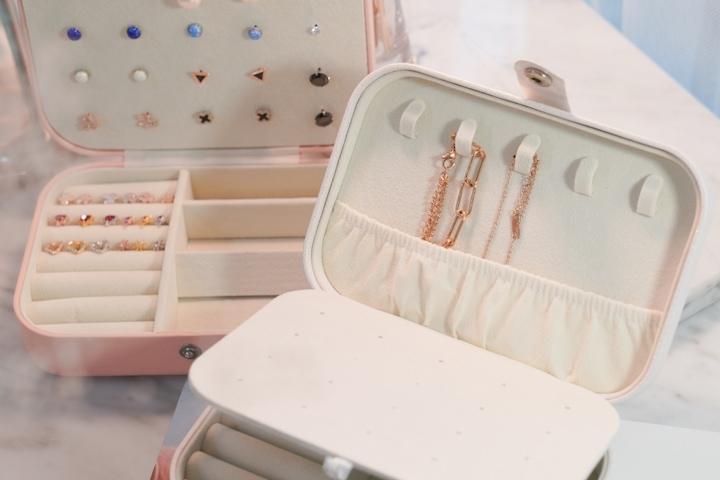 쉬폰 미니 악세사리 귀걸이 보관함 주얼리 보석함