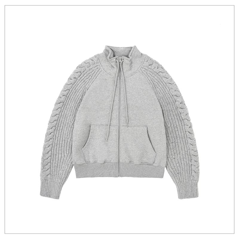 [F/W 2022 COLLECTION] 니트 트리밍 목폴라 집업