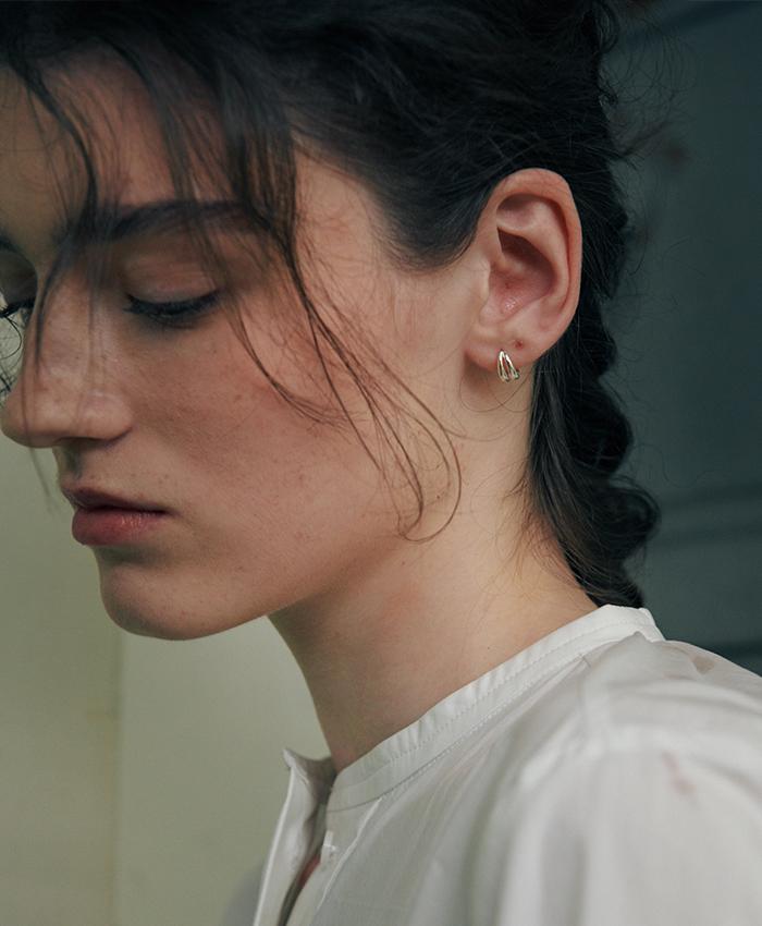 [38차 리오더][925 silver] Deux.silver.122 / lien earring (silver)