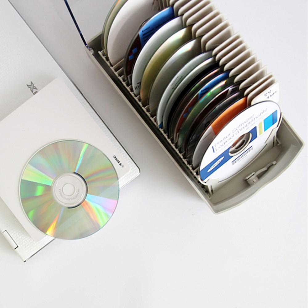 CD/DVD 보관함 50장 씨디케이스 인덱스표시 잠금열쇠 CD컨테이너