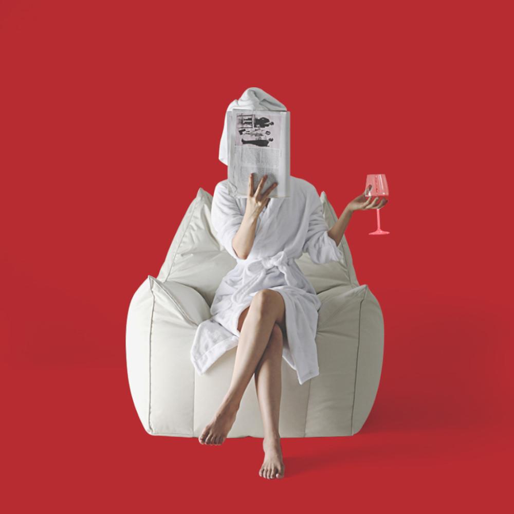 플래지어 빈백 톰 메타케어 방수 패브릭 하이백 1인용 빈백소파 실내야외 겸용 싱글 쇼파