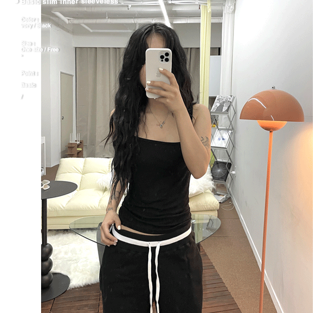 당일배송 / Basic slim inner sleeveless