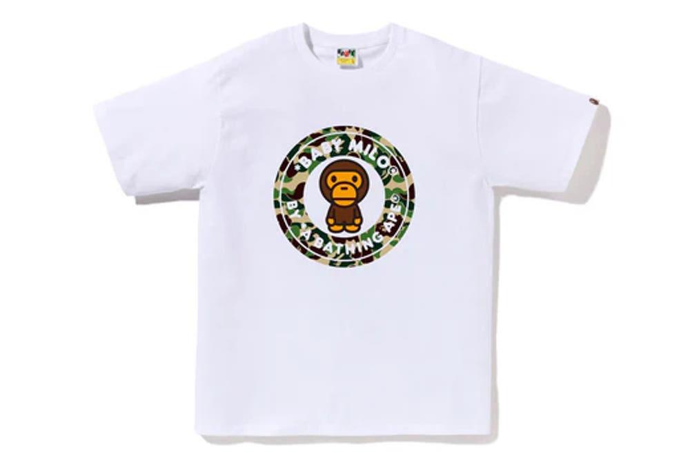 베이프 ABC 카모 마일로 비지 워크 반팔 티셔츠 24SS