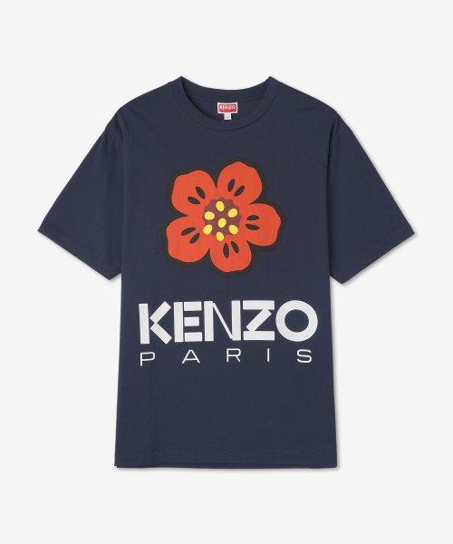 겐조(KENZO)  보크 플라워 반소매 티셔츠 - 미드나잇 블루 / FD55TS4454SO77 - 사이즈 & 후기 | 무신사