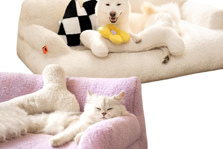 [해외] 강아지 고양이 넓은 쇼파 매트 애견 방석 침대 포토존