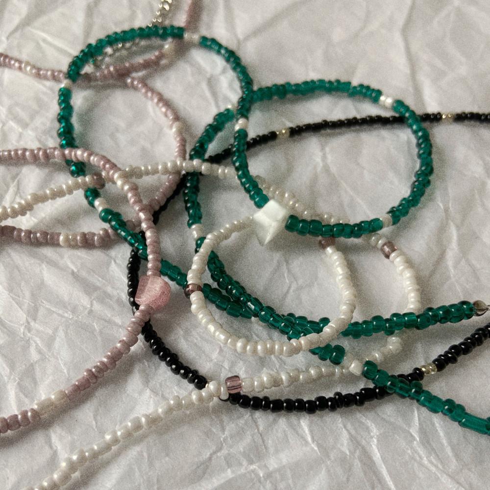 [나랑하] 스톤 비즈목걸이 stone beads necklace