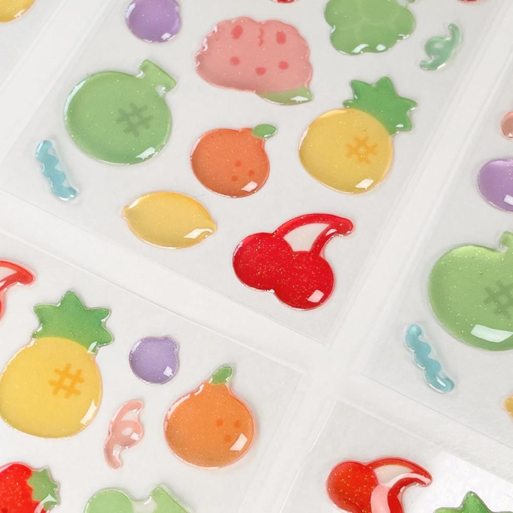 후카후카스튜디오 프루츠 에폭시 씰스티커