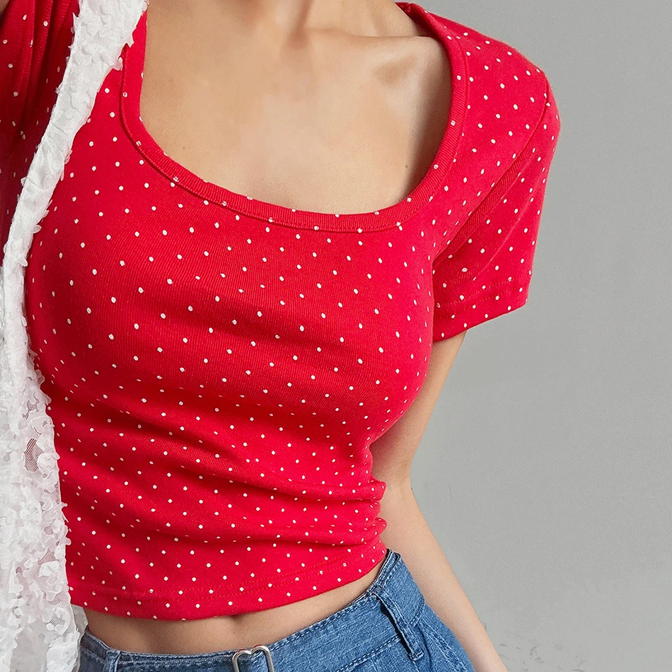 [오늘출발 레드] 스퀘어도트반팔티-t