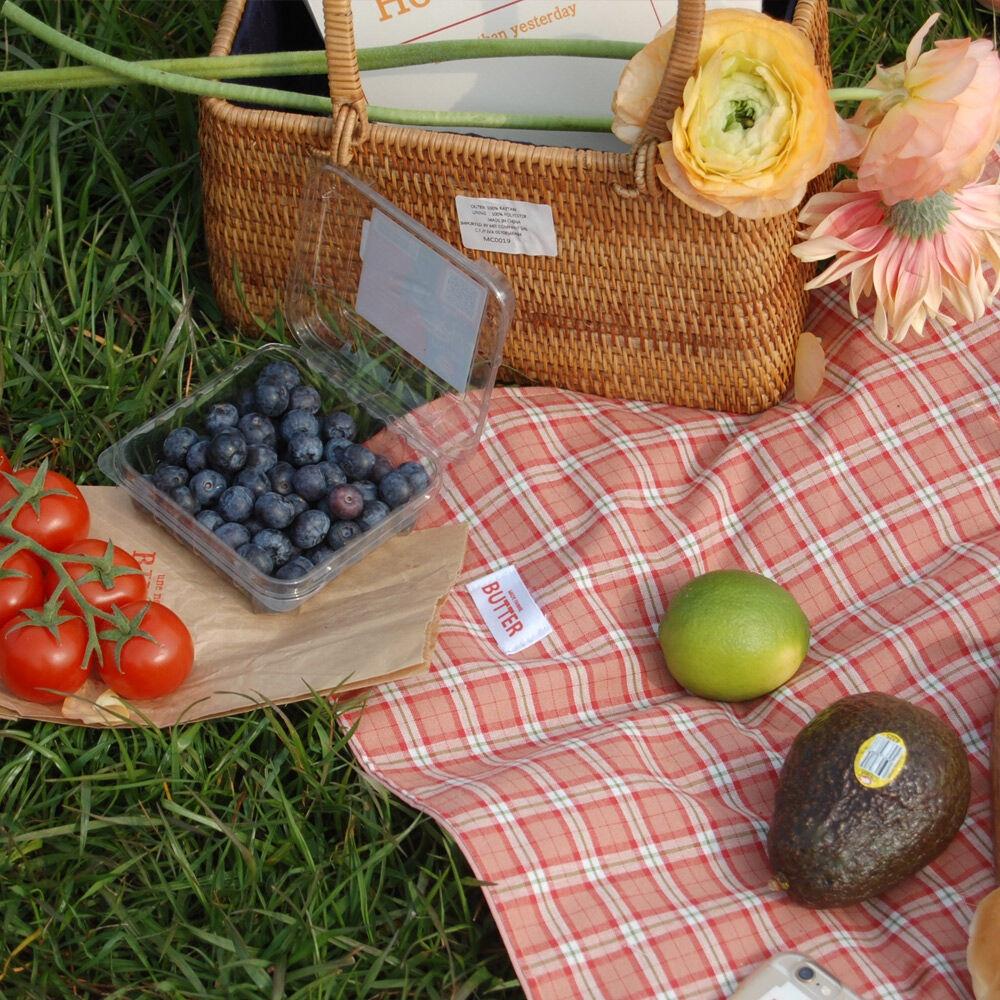 BUTTER blossom check picnic mat 피크닉매트 캠핑