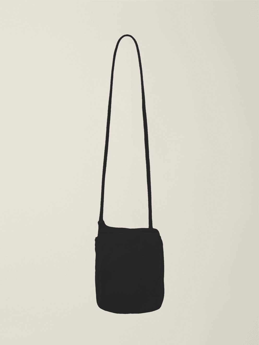 GARMENT DYED CROSS BAG BLACK
