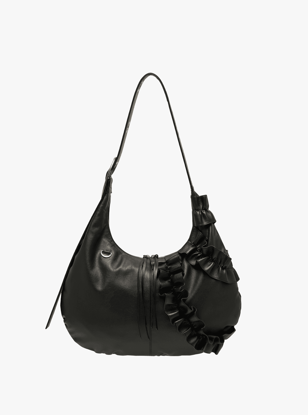 BOWEY RUFFLE BAG IN BLACK