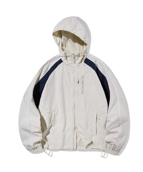 코드그라피(CODEGRAPHY)  [배색ver.] 테크 숏 후드 자켓_크림 - 사이즈 & 후기 | 무신사