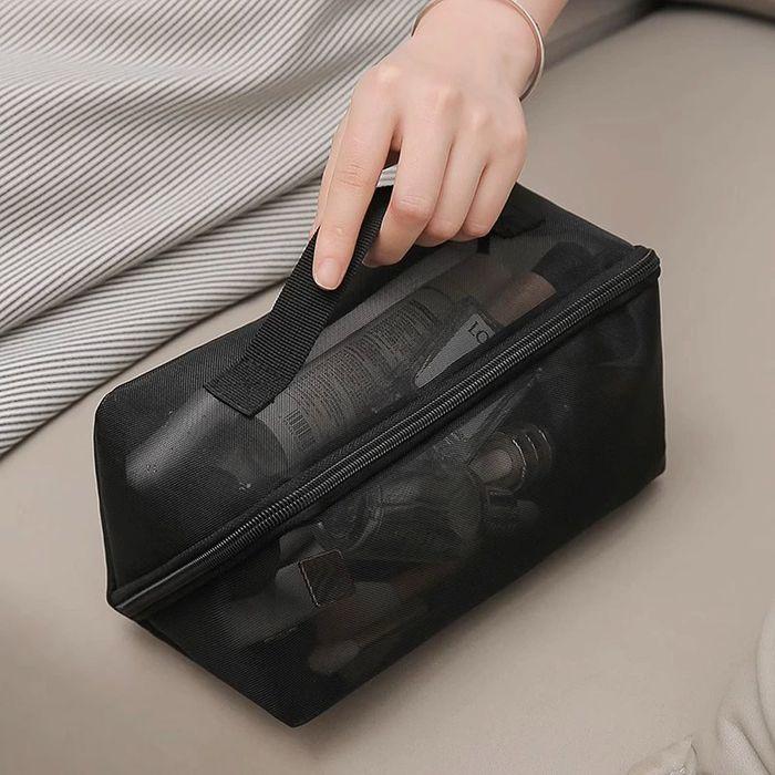 휴대용 메쉬 화장품 파우치