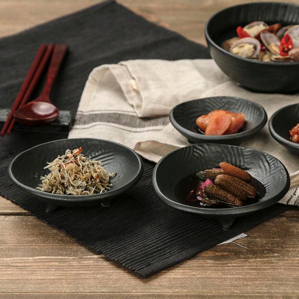 [강유단] 흑유 삼발 찬기