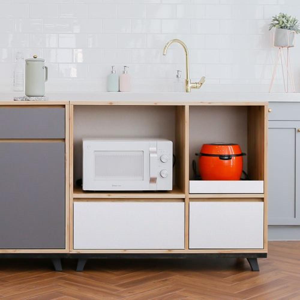 파란들 심플 콤비 렌지대 수납장 1000