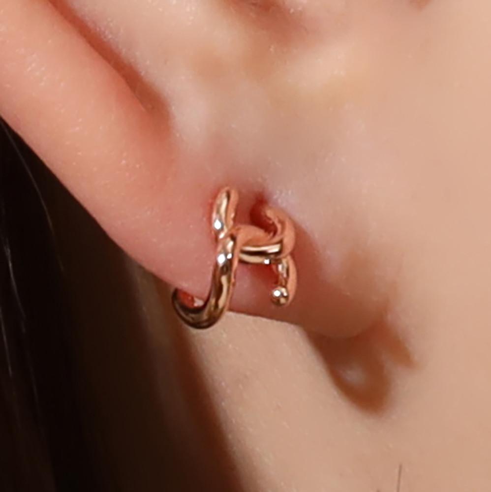 [All silver] 웨이브타이드 실버 피어싱 귀걸이