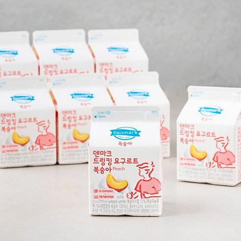 덴마크 드링킹 요구르트 복숭아, 275ml, 8입