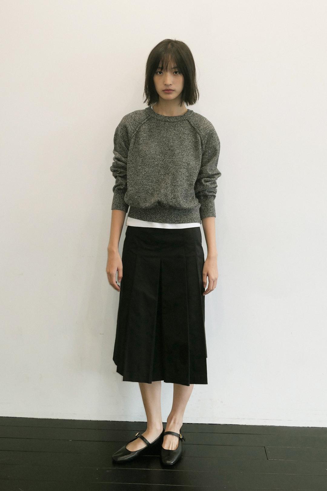 [2nd-order]Camille pleated skirt (Black)