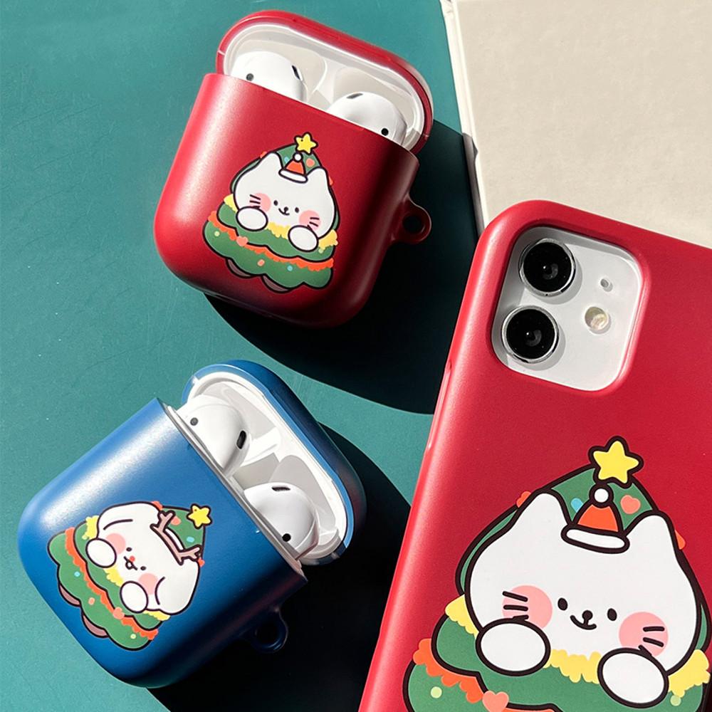 [airpod/pro] 크리스마스 트리 겨울 댕냥이 커플 우정 하드 에어팟 에어팟프로 무선이어폰