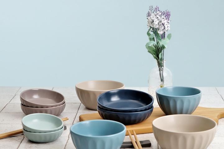 파스텔톤 엠버드 2인 식기 홈세트 14P