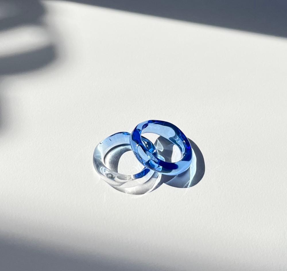 clear blue ring(2types)