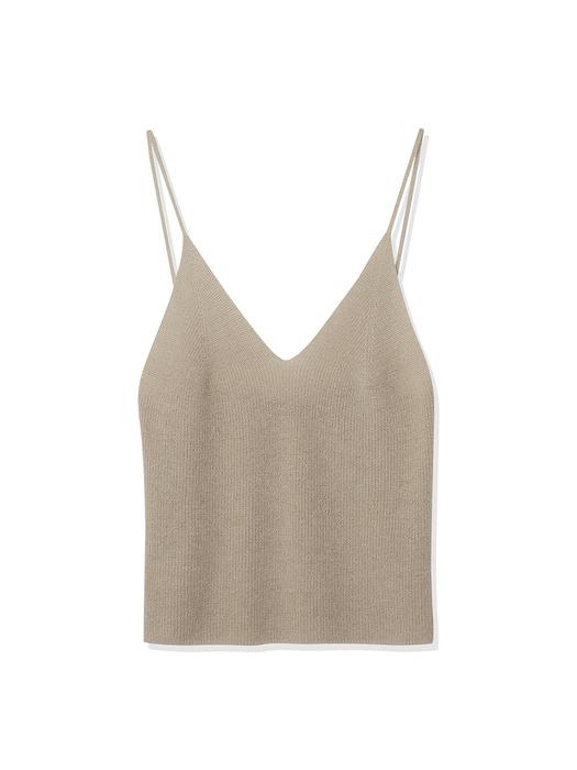 [W컨셉 단독]ANNE SLEEVELESS KNIT TOP [CAMEL]