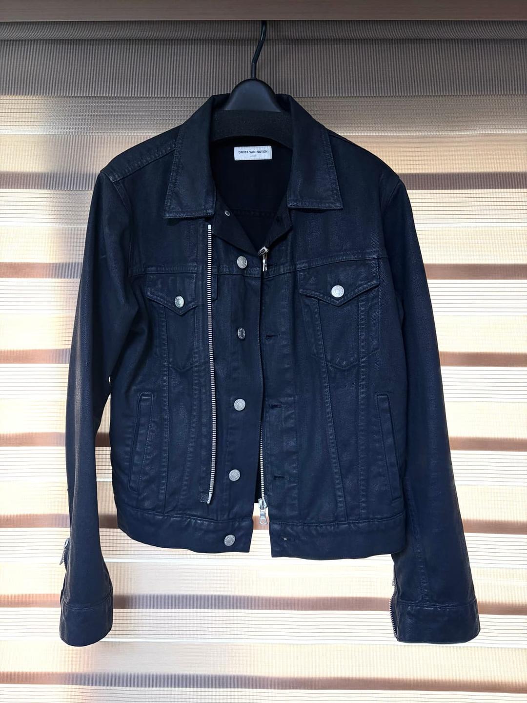 [S] 드리스 반 노튼 14aw 왁스 코팅 데님 자켓 블랙 | 후루츠패밀리