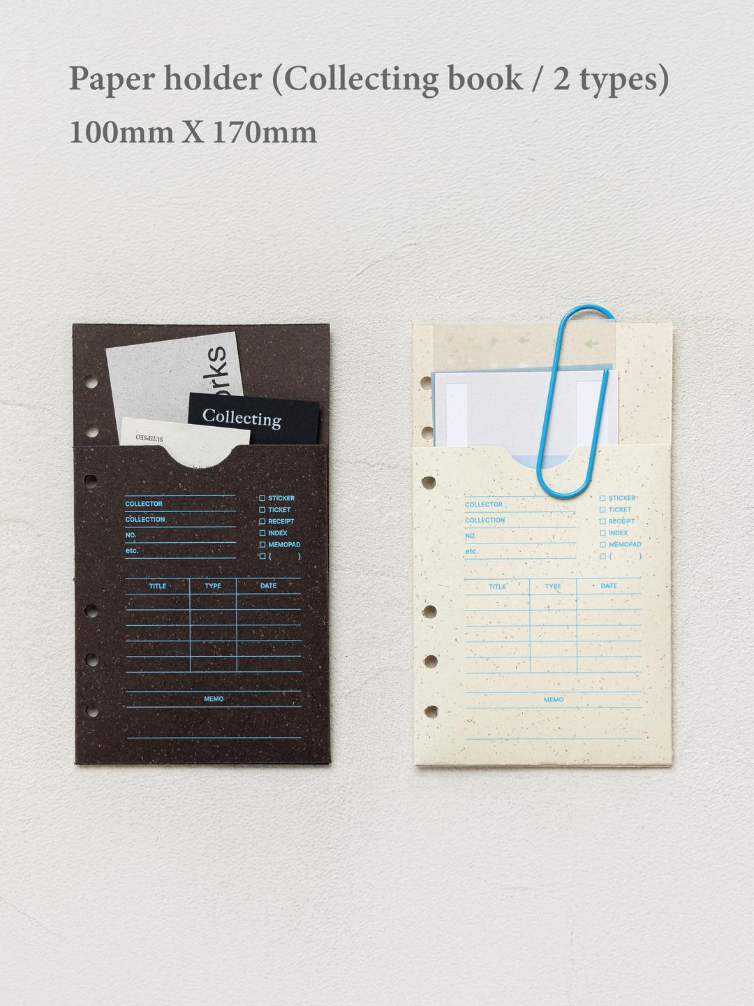 Paper holder (collecting book / 2 types)