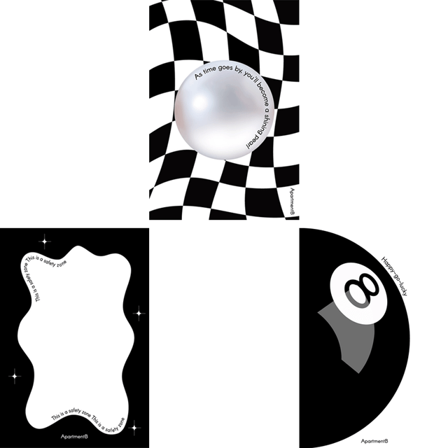 블랙앤화이트 엽서 감성 인테리어 다꾸 벽꾸미기 벽장식 포스터 카드