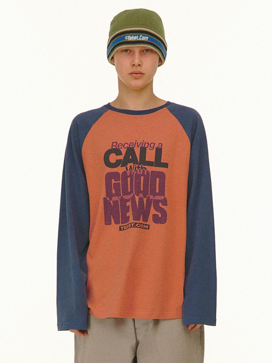 Good News L/S Tee Ash Blue