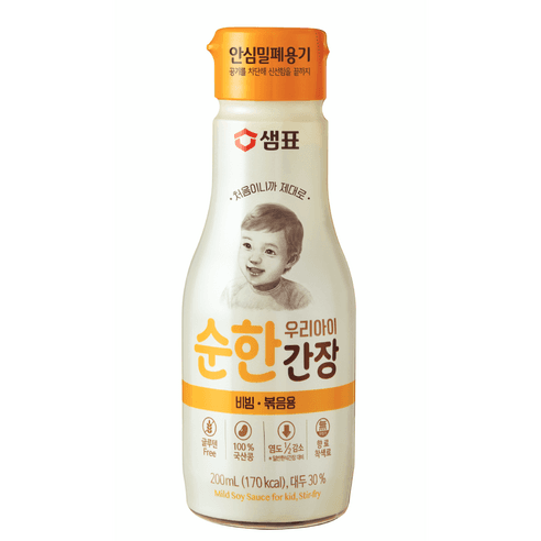 샘표 우리 아이 순한 간장 비빔 볶음용, 비빔 볶음용, 200ml, 1개 - 이유/영유아식 | 쿠팡