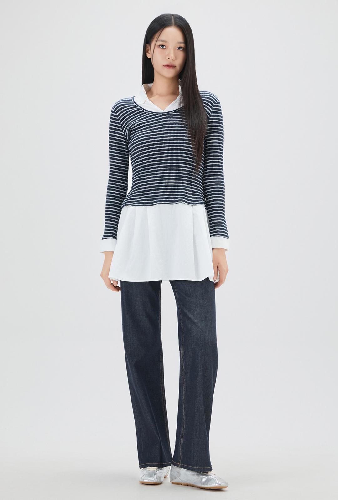 셔츠 레이어드 원피스_MIWOWG319G