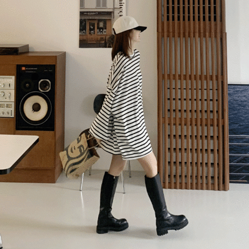 빅사이즈 벌룬 스트라이프