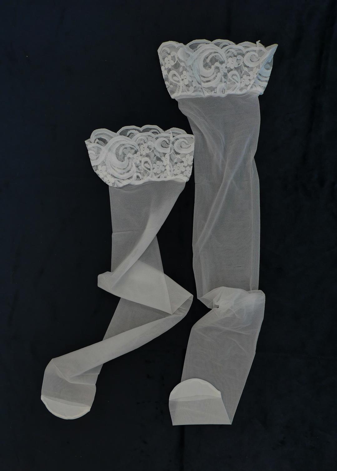 Lace Top Sheer Thigh-Hi Tights (2 colors)