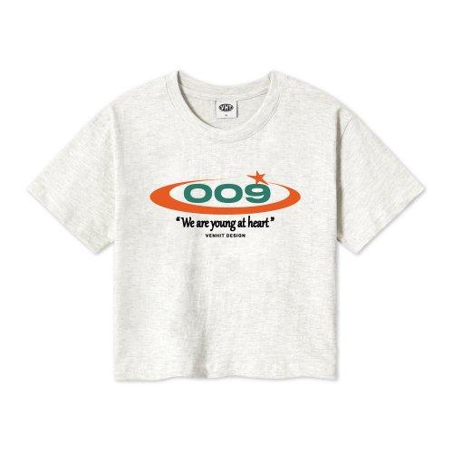 009 LOGO 크롭 반팔티