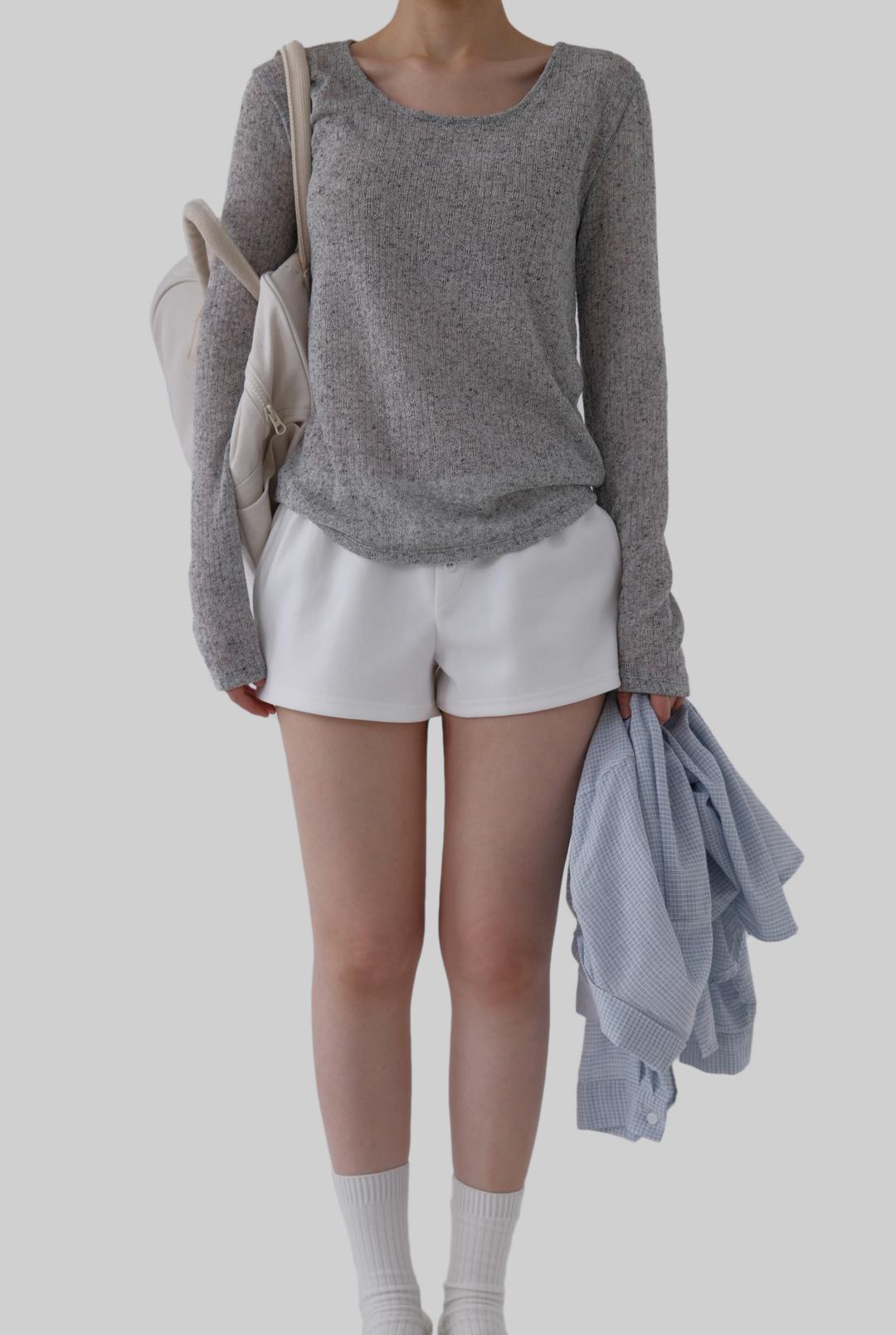 어텀 린넨펀칭티셔츠