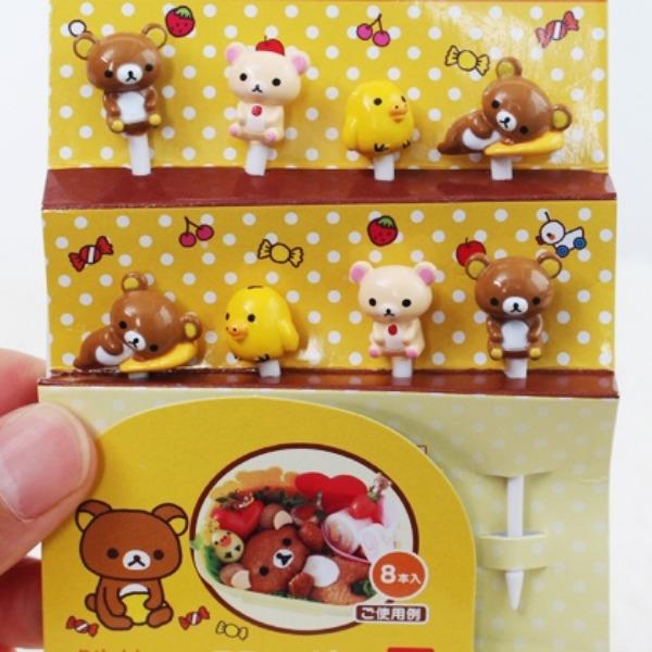 (일본) 초등학생 소풍 도시락꾸미기 반찬데코픽 리락쿠마 마스코트픽 (8P)