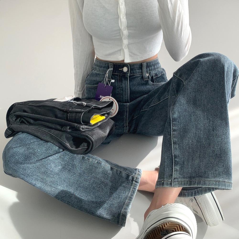 ~2XL,2Col[기장선택]밴딩 발열원단 기모 스판 일등와이드 데님팬츠