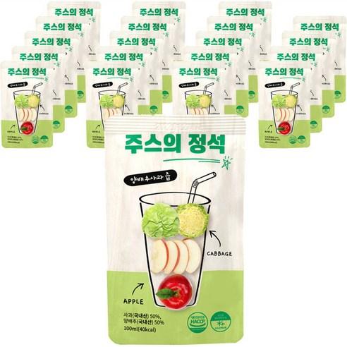 주스의정석 양배추사과즙, 100ml, 20개 - 전통건강식품 | 쿠팡