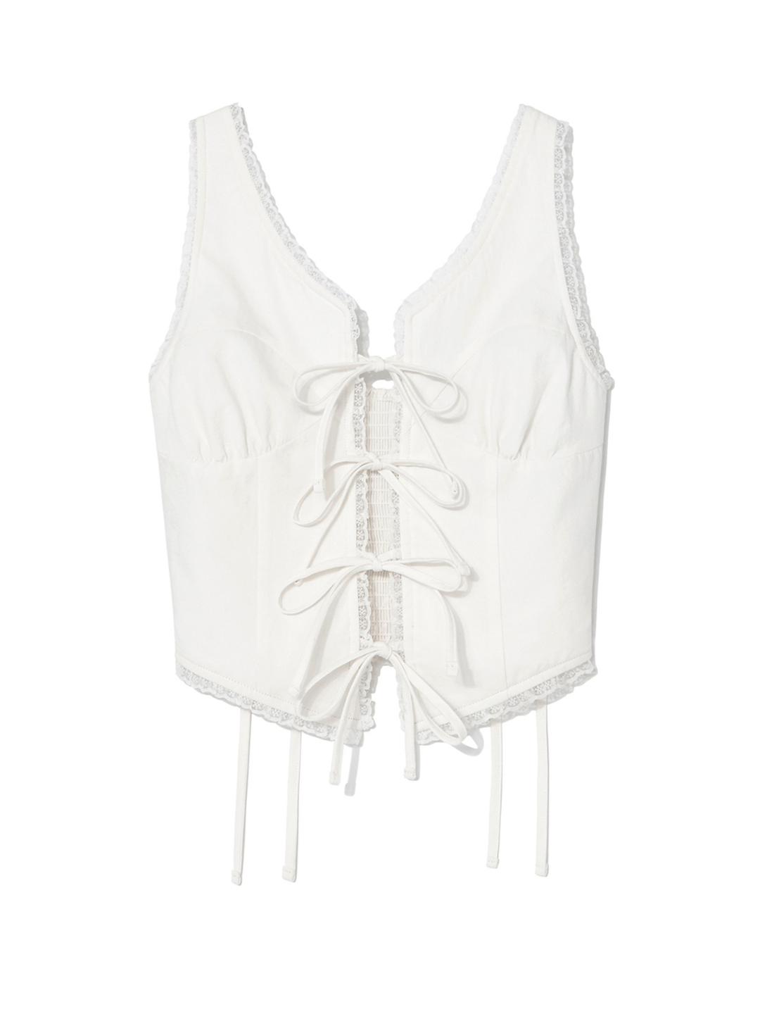 GARDEN SLEEVELESS TOP (WHITE)